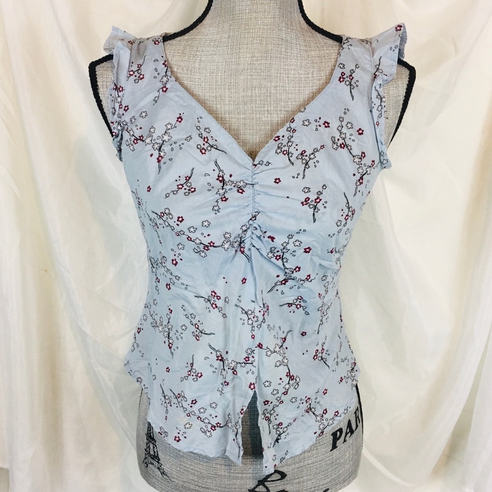 Y2K At Last Size Medium Floral Crop Top Blouse